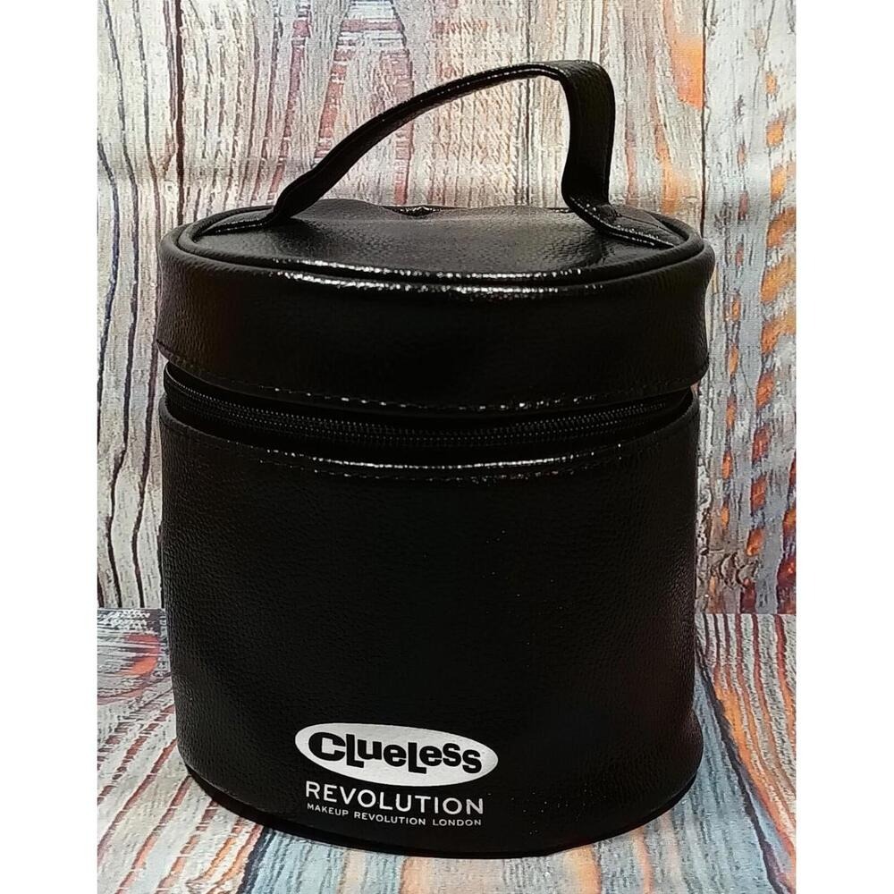 Clueless x Revolution Makeup London Black Faux Leather Vanity Cosmetic Bag Case
